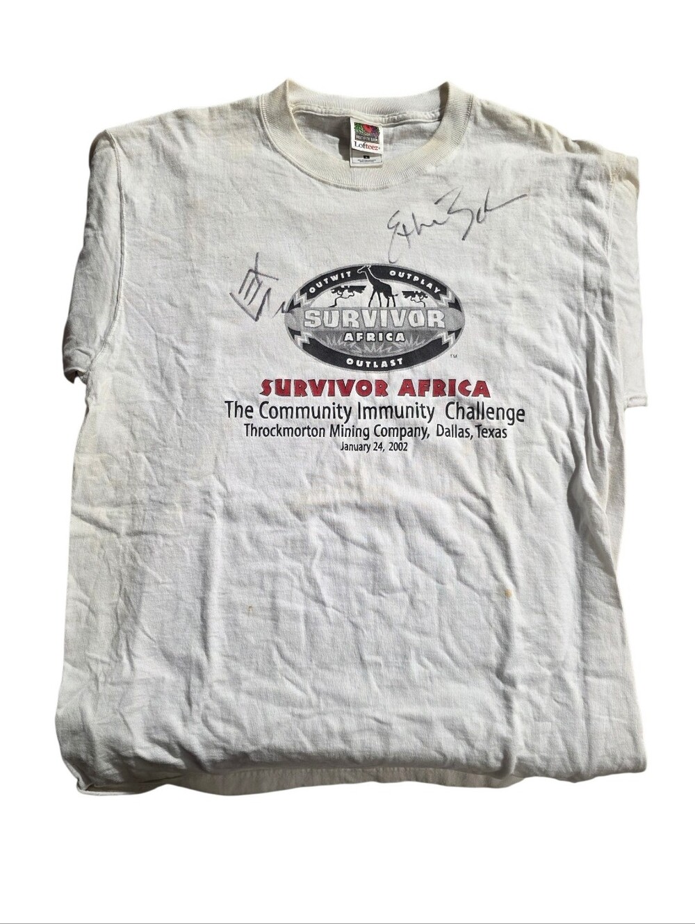 Survivor Africa Cast Autographed The Community Immunity Challenge Event Tee